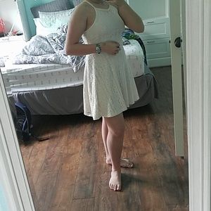 A tan Massimo lace dress!